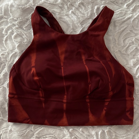 Lululemon Athletica Burgundy Tie-Dye Tank Top - Picture 1 of 4